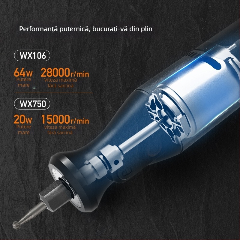 Șlefuitor electric fără fir pentru gravură și lustruire, reîncărcabil, alimentare de 5V