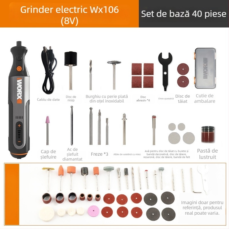 Șlefuitor electric fără fir pentru gravură și lustruire, reîncărcabil, alimentare de 5V