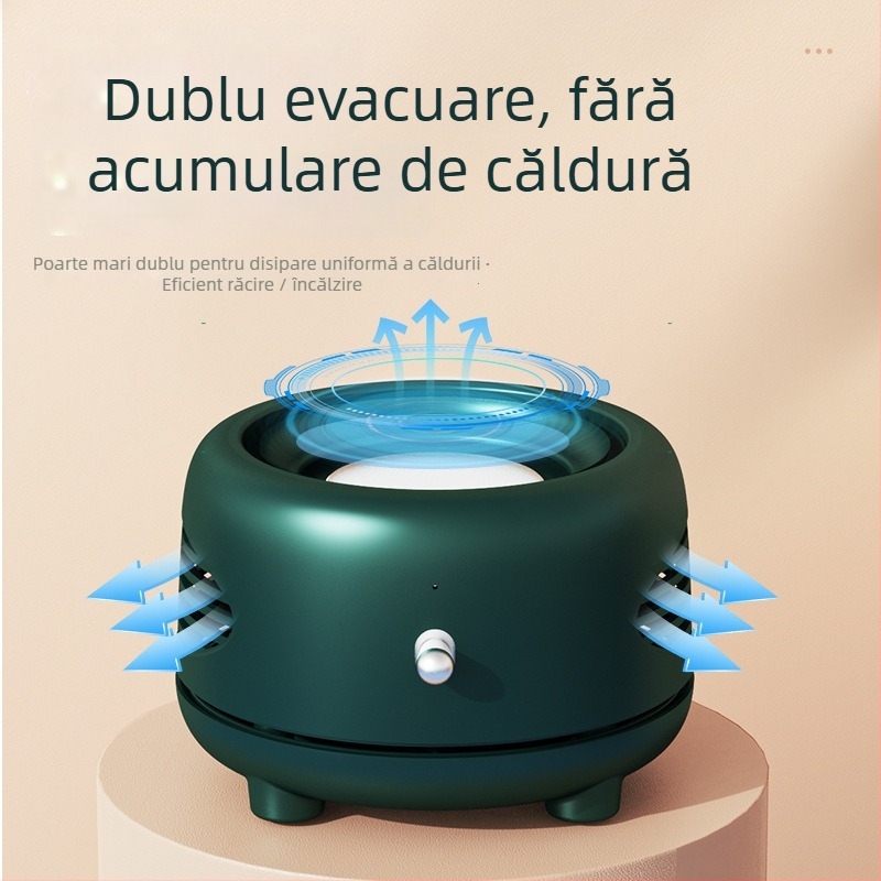 Pahar pentru băuturi calde și reci, alimentat prin USB și încălzire încorporată, rezervor interior din oțel inoxidabil, corp din ABS, capacitate sub 1 L