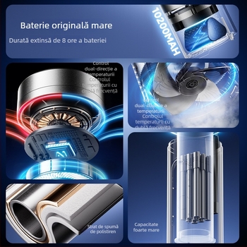 Frigider auto termoeletric, portabil și reîncărcabil (volum până la 5 L, putere 10W, răcire până la 2°C, încălzire până la 18°C)