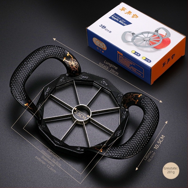 Instrument de tăiere mere și fructe din oțel inoxidabil 304, cu eliminator de miez, divizor de fructe, imprimare logo disponibil