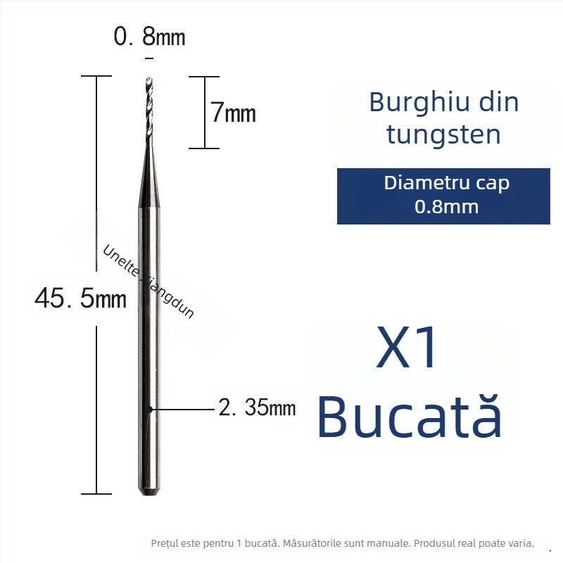 Burghiu spiral din oțel wolfram pentru lemn și sculptură