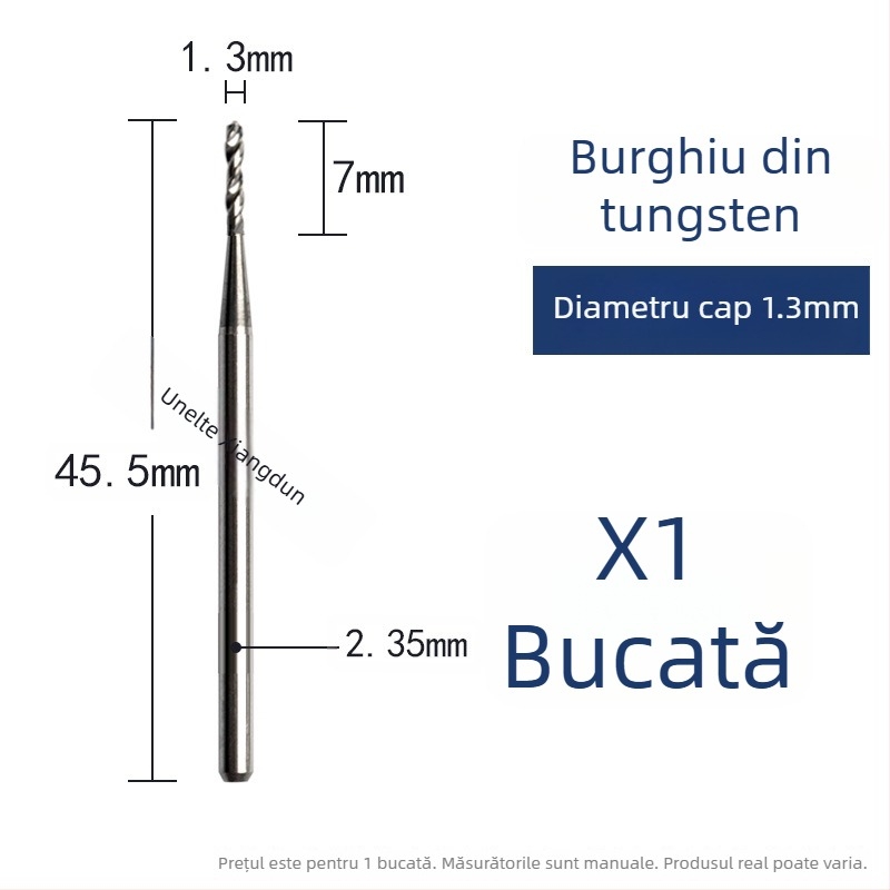 Burghiu spiral din oțel wolfram pentru lemn și sculptură