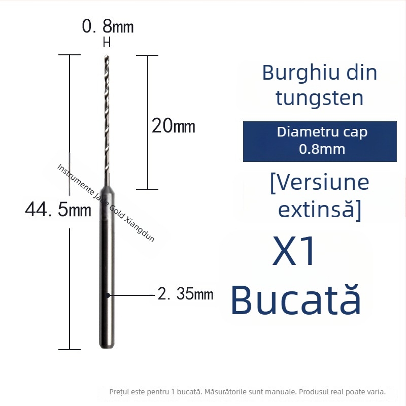 Burghiu spiral din oțel wolfram pentru lemn și sculptură