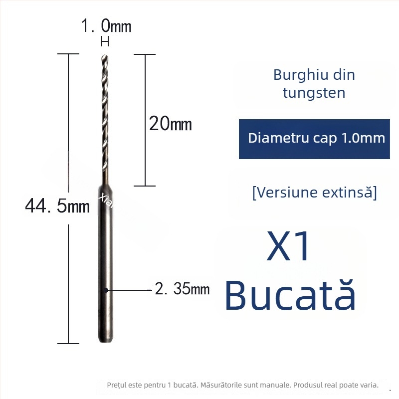 Burghiu spiral din oțel wolfram pentru lemn și sculptură