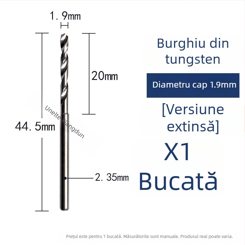 Burghiu spiral din oțel wolfram pentru lemn și sculptură