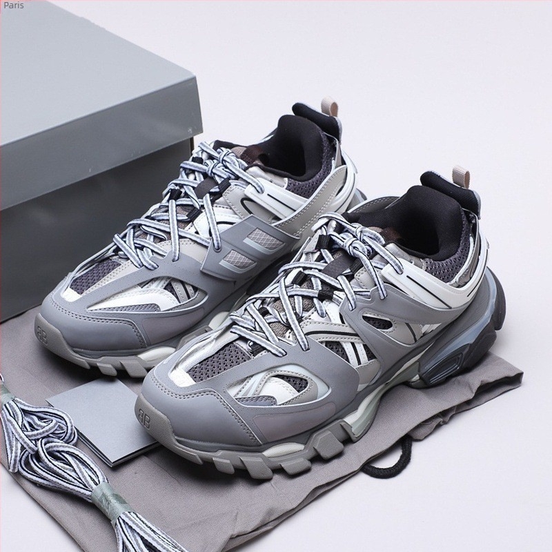 Pantofi sport unisex în stil Dad Shoes, talpă groasă, partea superioară din piele de vițel și țesătură, închidere cu șireturi în față, talpă din cauciuc, branț textil respirabil