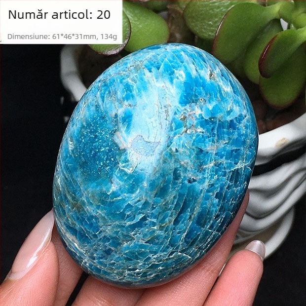 Specimen mineral de mână, oval lustruit, marcă Other; material: mineral de fosfor; personalizare: Nu; cadou: Nu