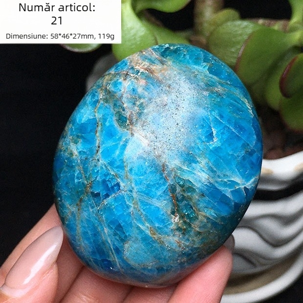 Specimen mineral de mână, oval lustruit, marcă Other; material: mineral de fosfor; personalizare: Nu; cadou: Nu