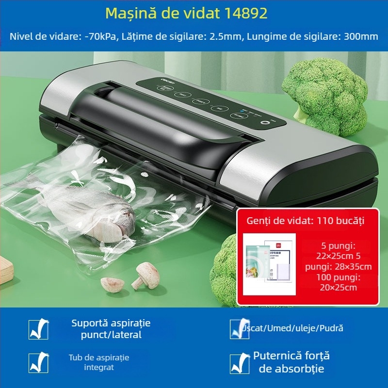 Mașină de vidat 14891/14892 – ABS + oțel inoxidabil, 120W, 220V, Funcție vidare, Model 14891