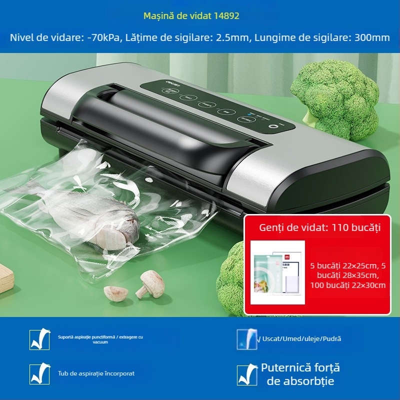 Mașină de vidat 14891/14892 – ABS + oțel inoxidabil, 120W, 220V, Funcție vidare, Model 14891