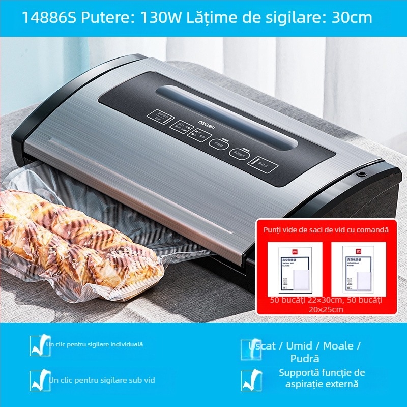 Mașină de vidat 14891/14892 – ABS + oțel inoxidabil, 120W, 220V, Funcție vidare, Model 14891