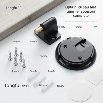 Opritor de ușă cu aspirație pe podea, control automat, aliaj de zinc, finisaj electroplate, montaj pe podea, stil modern minimalist