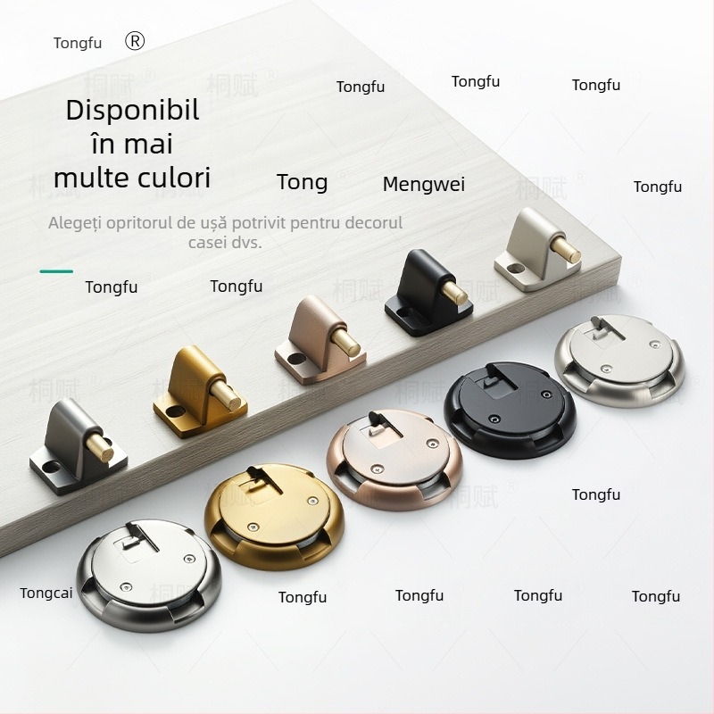 Opritor de ușă cu aspirație pe podea, control automat, aliaj de zinc, finisaj electroplate, montaj pe podea, stil modern minimalist