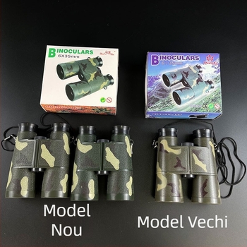 Binoclu pentru copii, design camuflaj, model 6x35, construcție din plastic