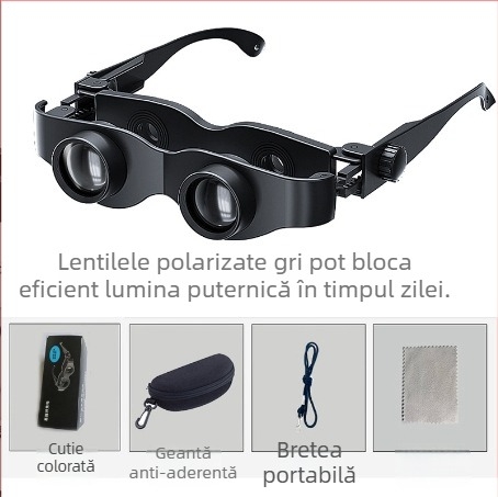Telescop de pescuit cu optică HD, zoom reglabil, lentilă polarizată pentru pescuit în aer liber