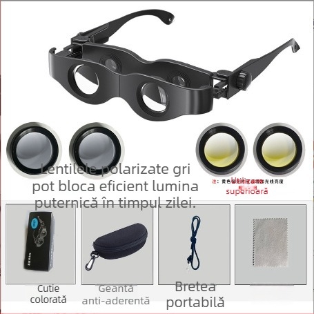 Telescop de pescuit cu optică HD, zoom reglabil, lentilă polarizată pentru pescuit în aer liber