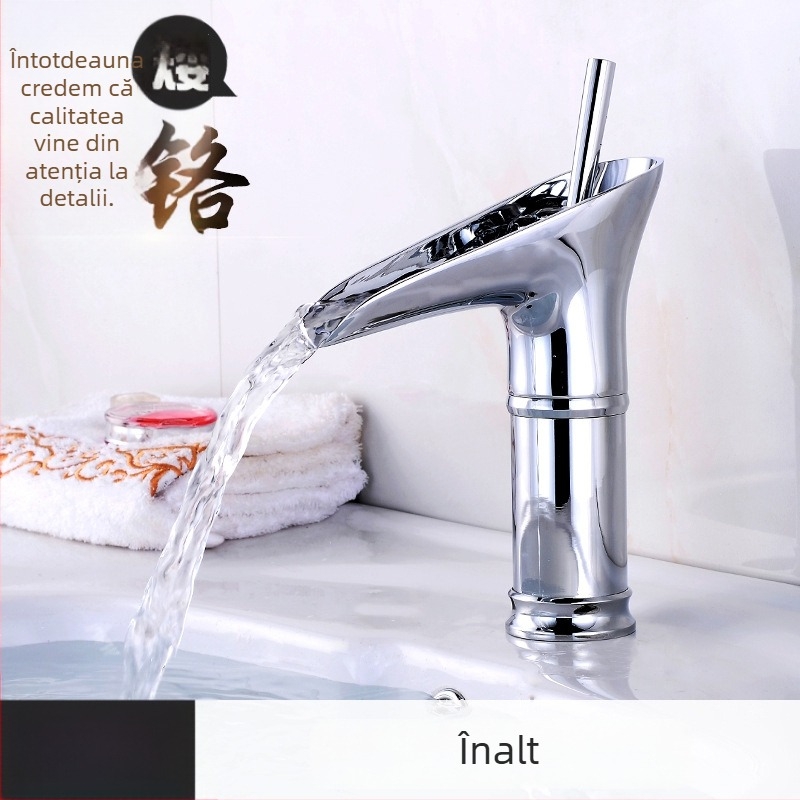 Baterie de chiuvetă cu design european antic pentru blat, corp din cupru, cartuș ceramic, amestec, apă caldă și rece, 0–100°C, 1.0 MPa