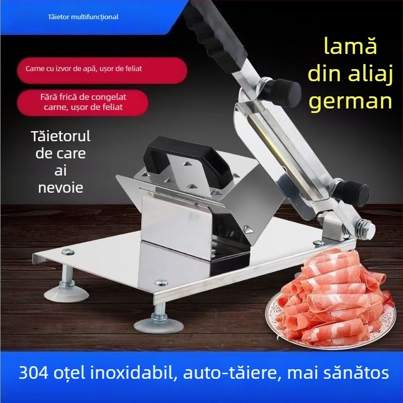 Feliator manual pentru rulouri de miel — pentru carne congelată și gătită, pentru uz casnic și comercial