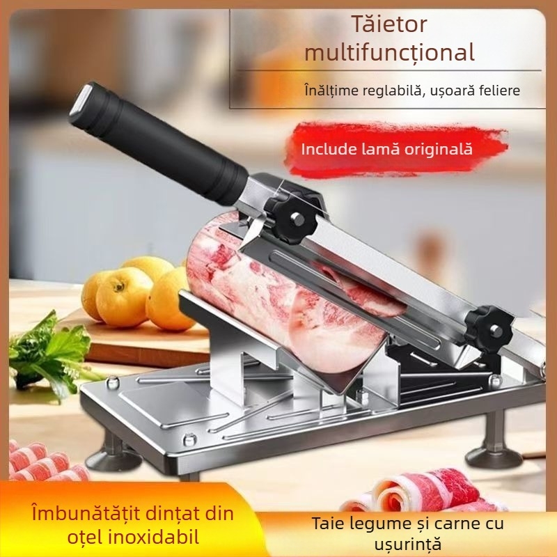 Feliator manual pentru rulouri de miel — pentru carne congelată și gătită, pentru uz casnic și comercial