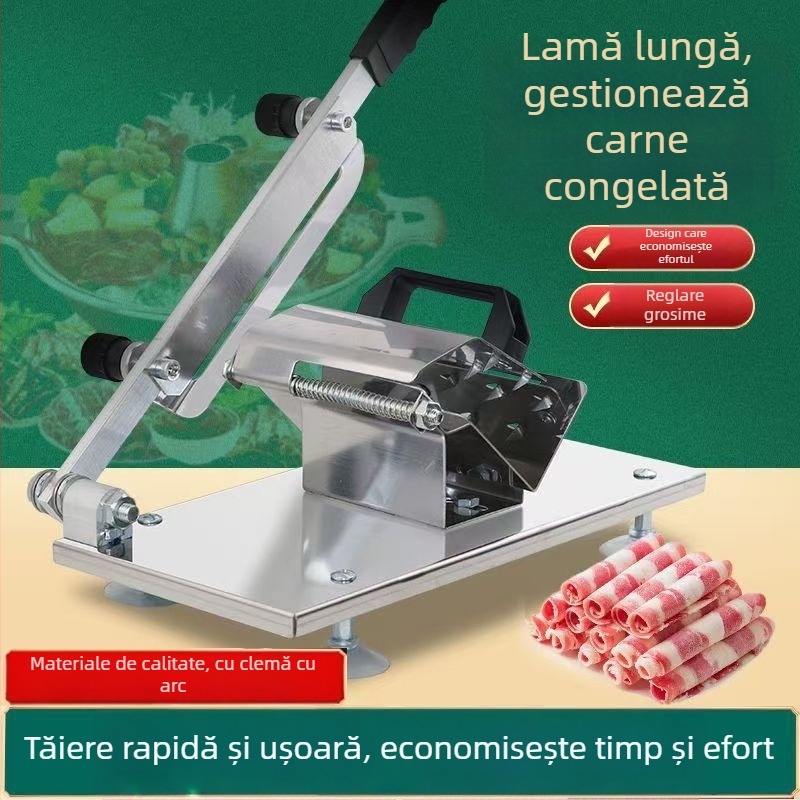 Feliator manual pentru rulouri de miel — pentru carne congelată și gătită, pentru uz casnic și comercial