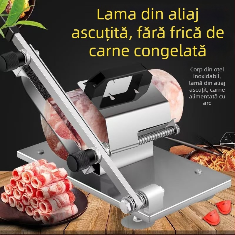 Feliator manual pentru rulouri de miel — pentru carne congelată și gătită, pentru uz casnic și comercial