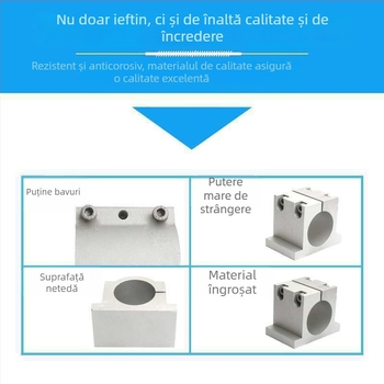 Suport pentru arborele motor al mașinii de gravură, bază din aluminiu turnat, cu dinți anti-derapare