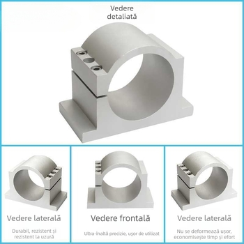 Suport pentru arborele motor al mașinii de gravură, bază din aluminiu turnat, cu dinți anti-derapare