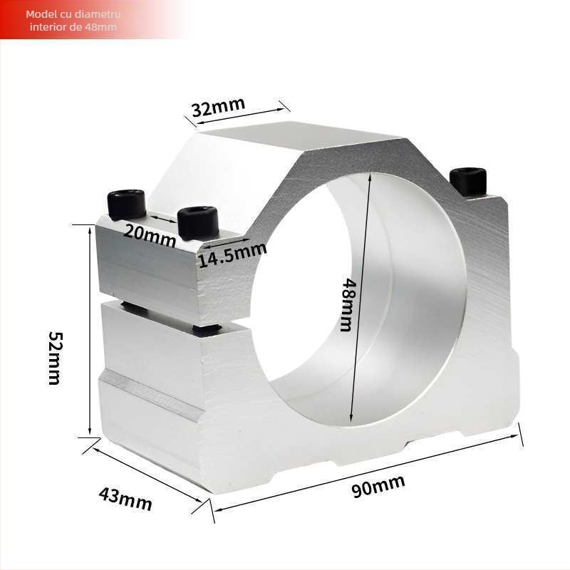 Suport pentru arborele motor al mașinii de gravură, bază din aluminiu turnat, cu dinți anti-derapare