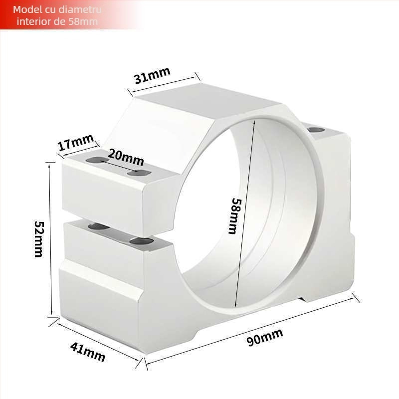Suport pentru arborele motor al mașinii de gravură, bază din aluminiu turnat, cu dinți anti-derapare