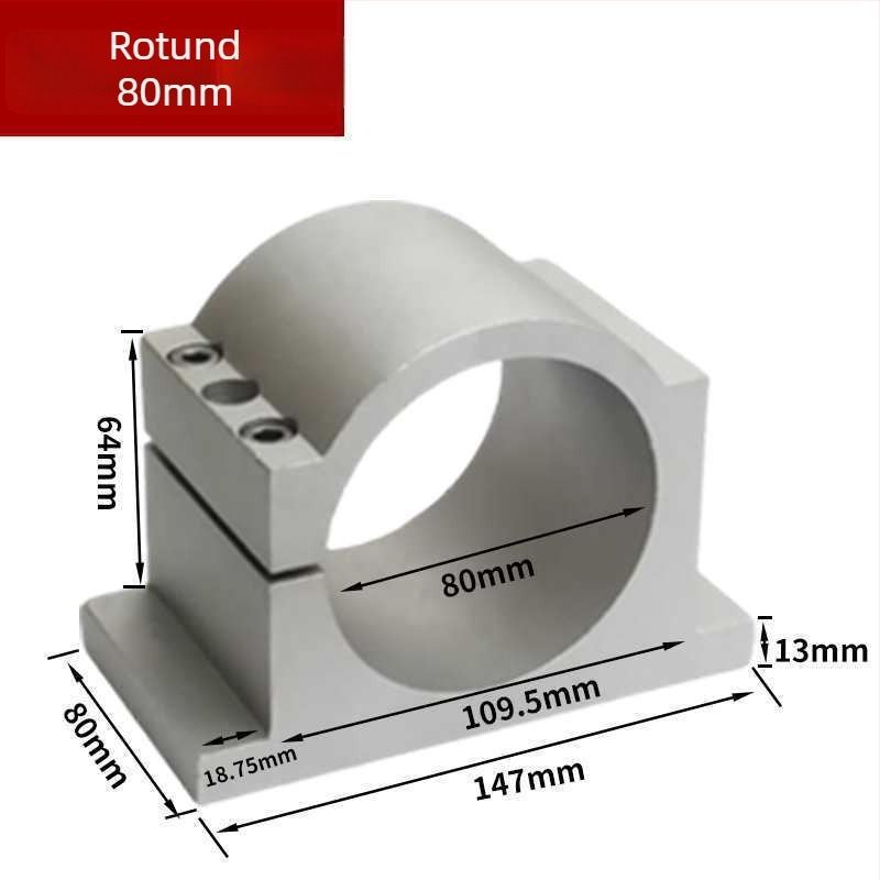 Suport pentru arborele motor al mașinii de gravură, bază din aluminiu turnat, cu dinți anti-derapare