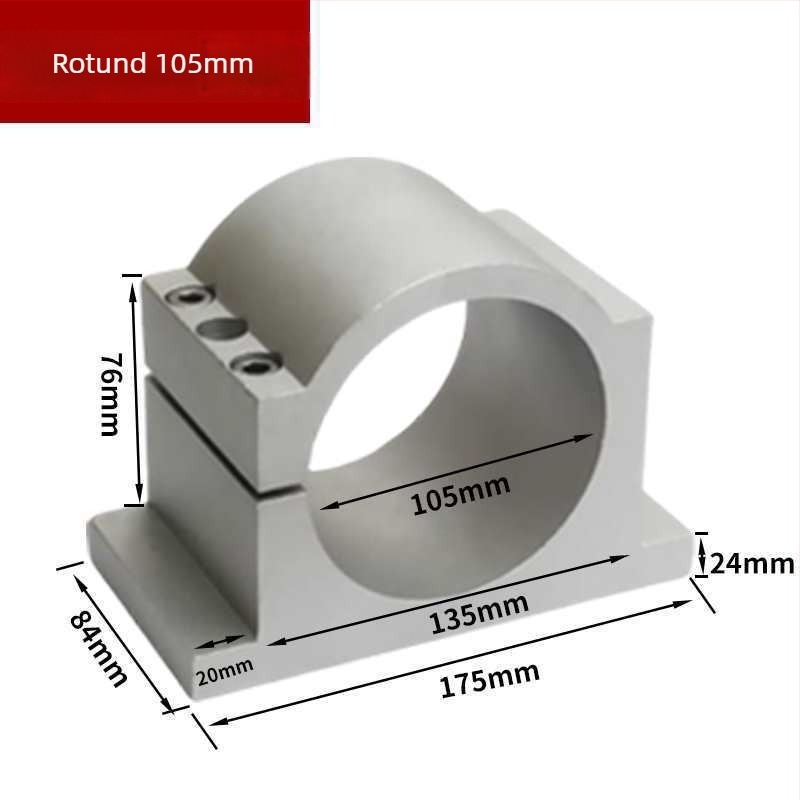 Suport pentru arborele motor al mașinii de gravură, bază din aluminiu turnat, cu dinți anti-derapare