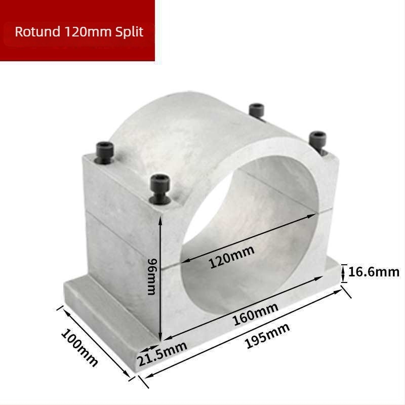 Suport pentru arborele motor al mașinii de gravură, bază din aluminiu turnat, cu dinți anti-derapare