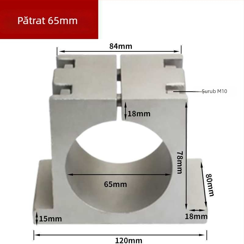 Suport pentru arborele motor al mașinii de gravură, bază din aluminiu turnat, cu dinți anti-derapare