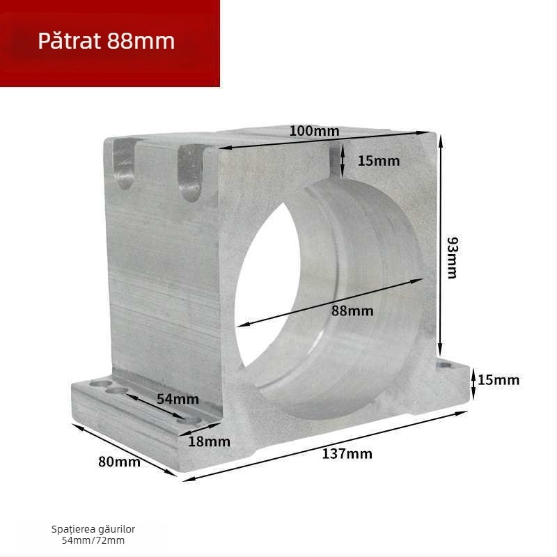 Suport pentru arborele motor al mașinii de gravură, bază din aluminiu turnat, cu dinți anti-derapare