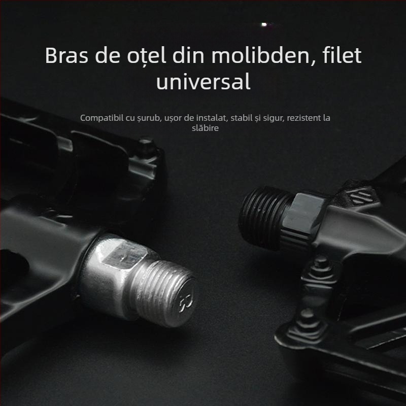 Pedal de bicicletă pliabil, cu rulment cu bile, aliaj de aluminiu, compatibil universal