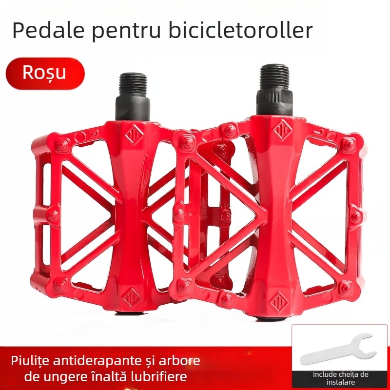 Pedal de bicicletă pliabil, cu rulment cu bile, aliaj de aluminiu, compatibil universal