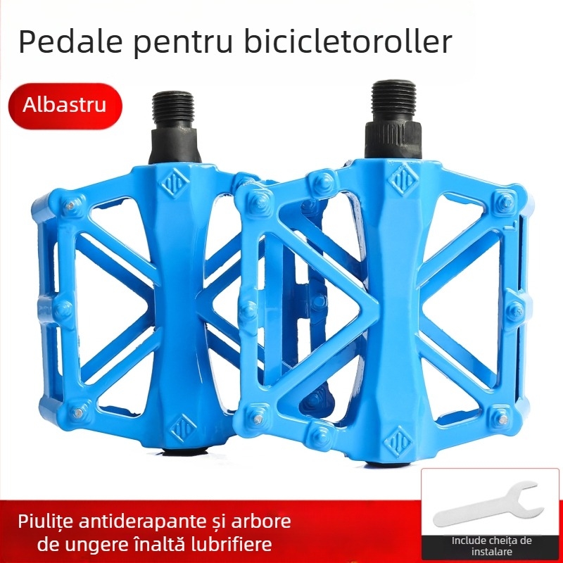 Pedal de bicicletă pliabil, cu rulment cu bile, aliaj de aluminiu, compatibil universal