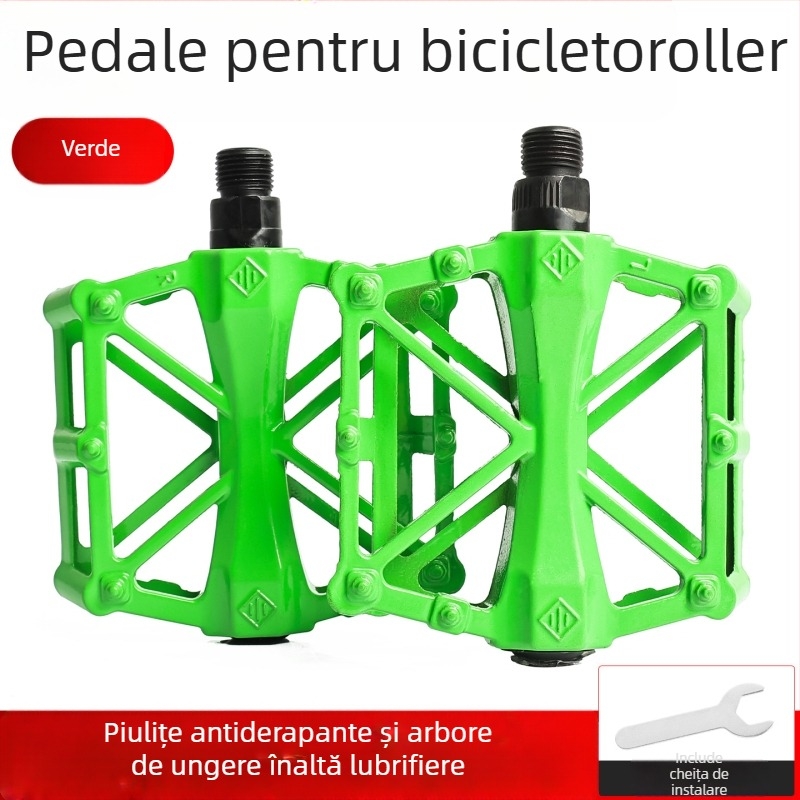 Pedal de bicicletă pliabil, cu rulment cu bile, aliaj de aluminiu, compatibil universal