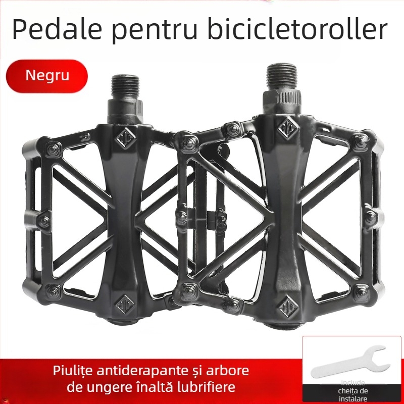 Pedal de bicicletă pliabil, cu rulment cu bile, aliaj de aluminiu, compatibil universal