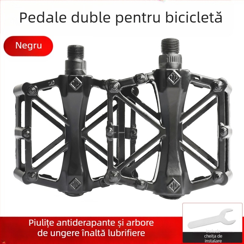 Pedal de bicicletă pliabil, cu rulment cu bile, aliaj de aluminiu, compatibil universal