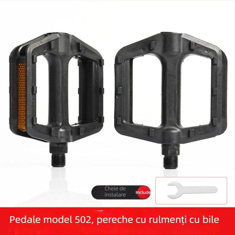 Pedal de bicicletă pliabil, cu rulment cu bile, aliaj de aluminiu, compatibil universal