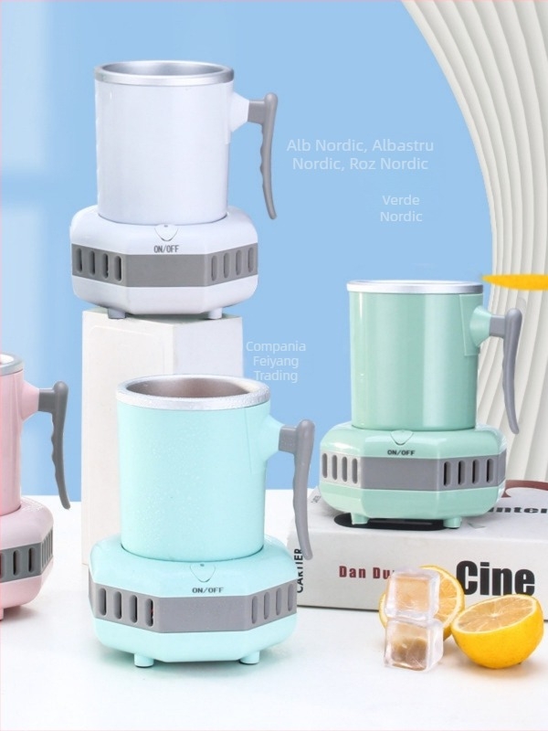 Ceașcă frigorifică portabilă mini, răcire rapidă pentru băuturi reci – 220V, potrivit pentru birou, cămin și mașină