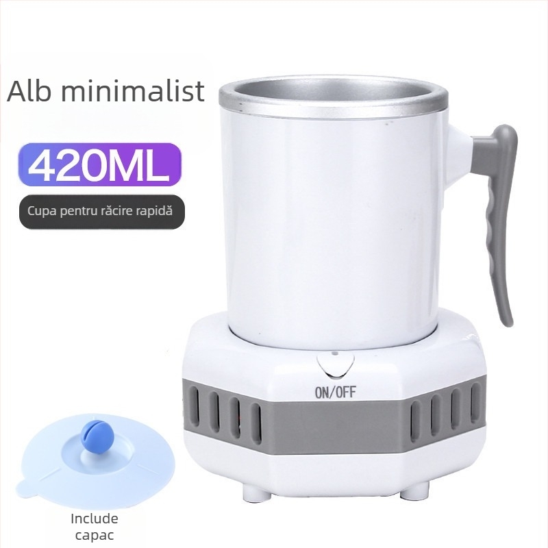 Ceașcă frigorifică portabilă mini, răcire rapidă pentru băuturi reci – 220V, potrivit pentru birou, cămin și mașină