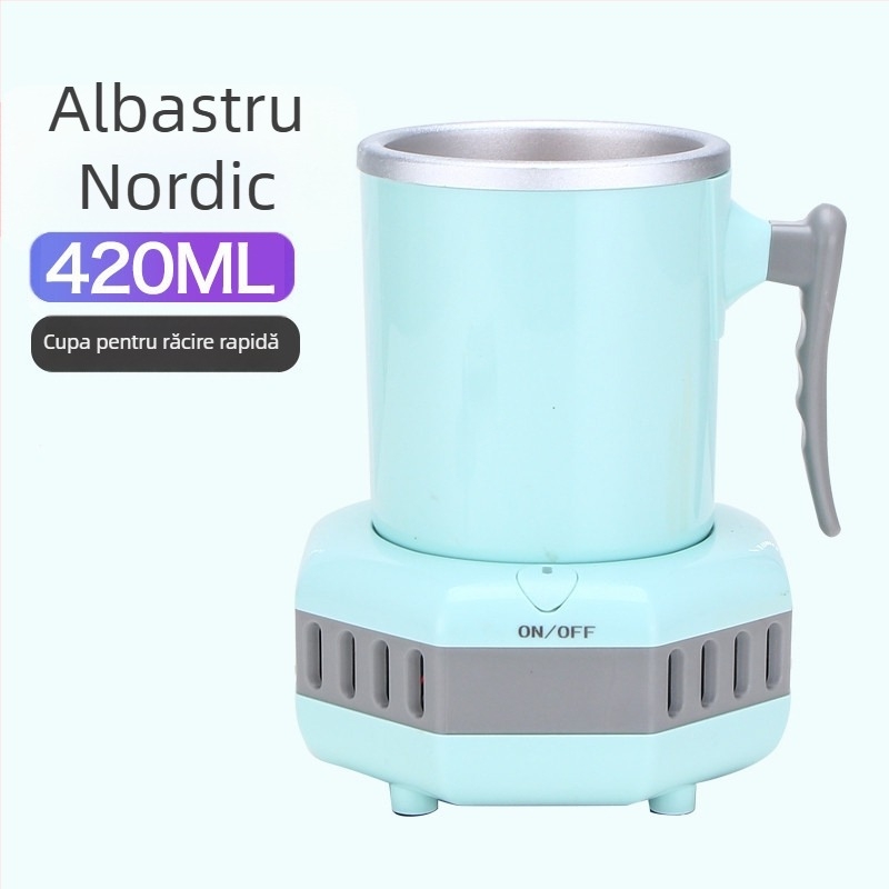 Ceașcă frigorifică portabilă mini, răcire rapidă pentru băuturi reci – 220V, potrivit pentru birou, cămin și mașină