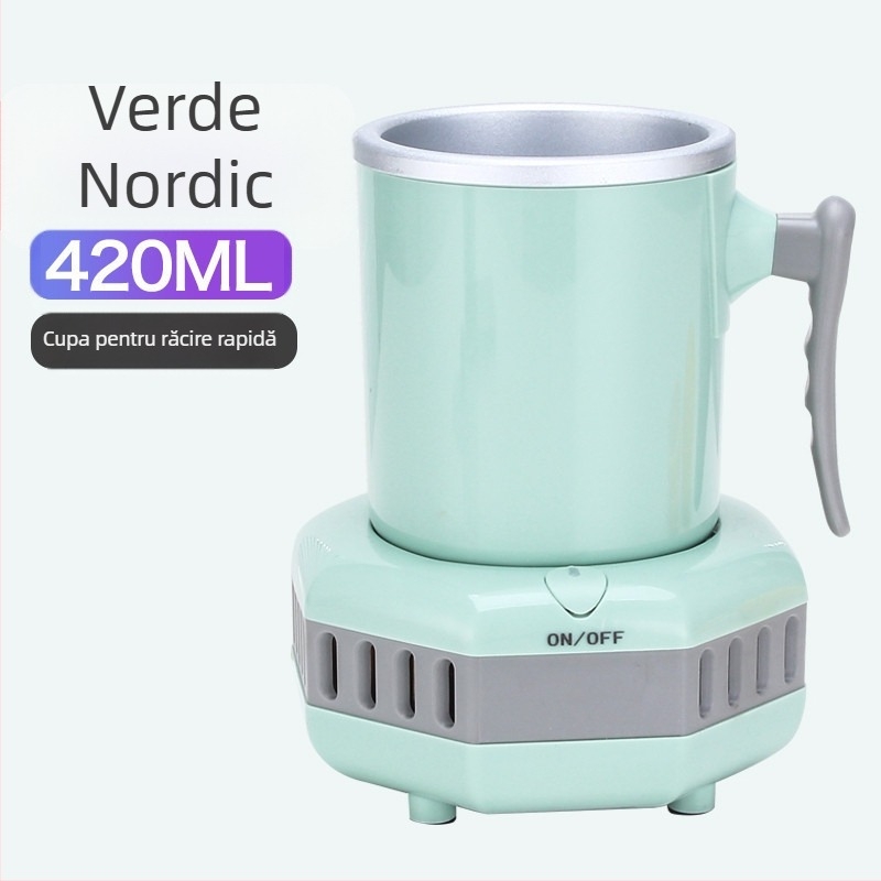Ceașcă frigorifică portabilă mini, răcire rapidă pentru băuturi reci – 220V, potrivit pentru birou, cămin și mașină
