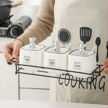 Set de borcănele ceramice pentru condimente — stil lux ușor, material ceramic, fără personalizare