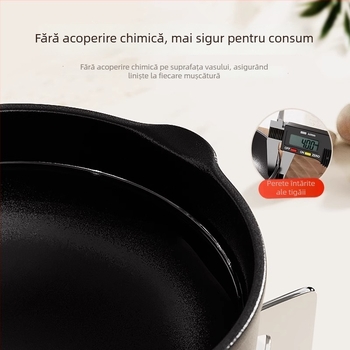 Tigaie adâncă din fontă, pentru turnarea uleiului, antiaderent, model 985