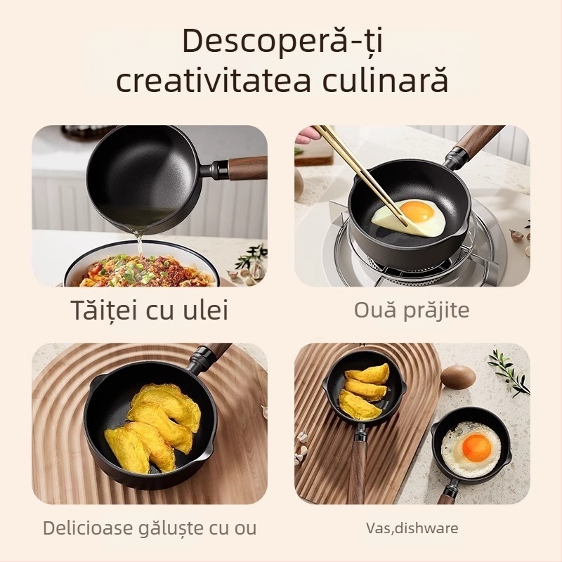 Tigaie adâncă din fontă, pentru turnarea uleiului, antiaderent, model 985