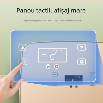 Răcitor auto cu tehnologie semiconductoră | 50W, 12V/220V, 2°C răcire, 65°C încălzire, carcasă din plastic